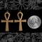 Antiqued Copper Plated Brass Ankh Pendants - Set of Two - C-P56